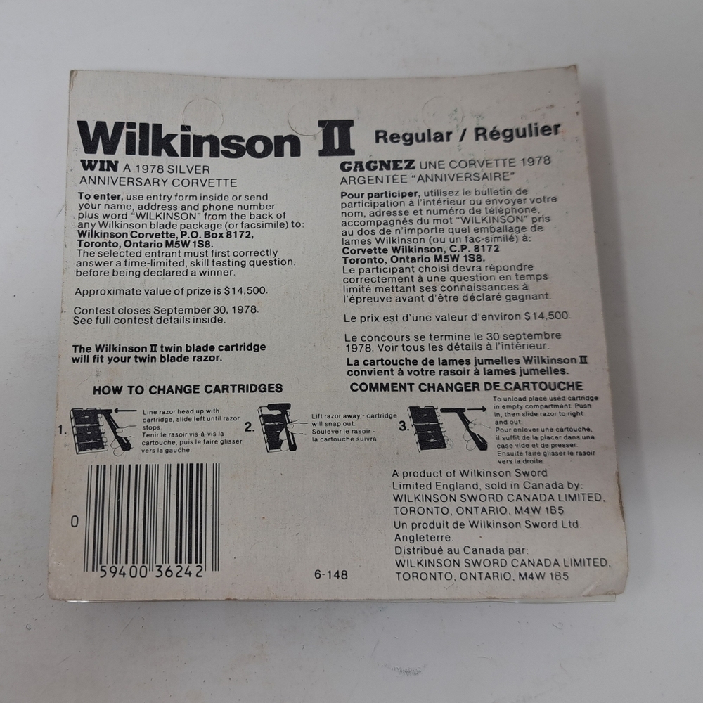 Wilkinson II Vintage Twin Razor Blade Cartridges England -5 Pack (20% = 2+) - Picture 2 of 2